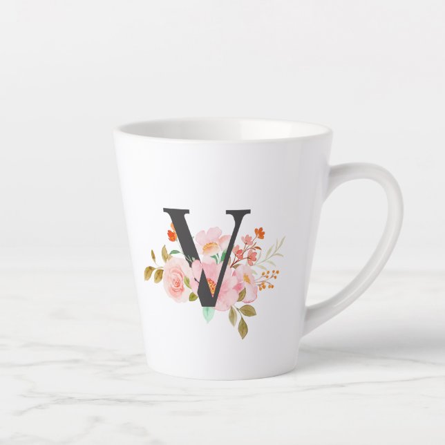 Tasse Latte Lettre V (Droite)