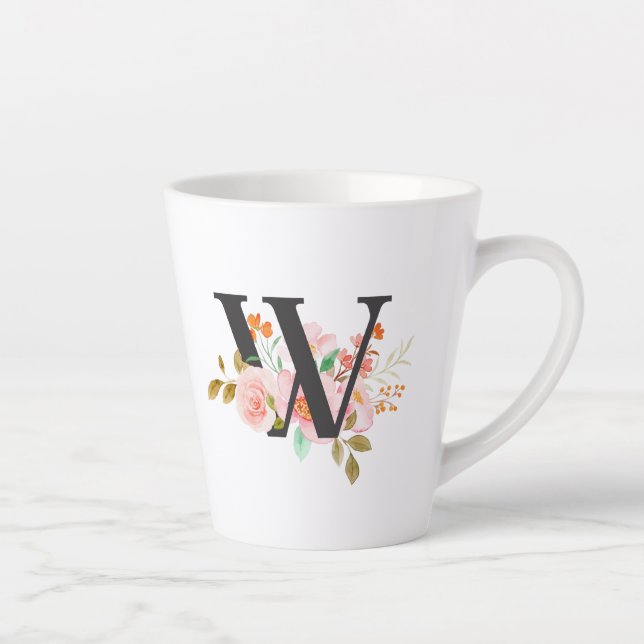 Tasse Latte Lettre W (Droite)