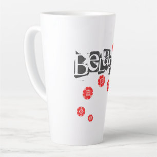 Tasse Latte Lettres Folk Motif Biélorussie Б е л р а у с Coupe
