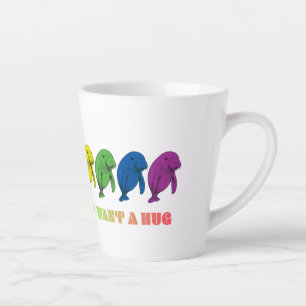 Tasse Latte LGBTQIA+ Manatees veulent juste un câlin