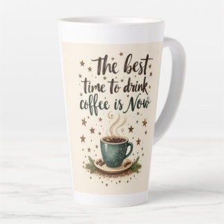 Tasse Latte L'heure du café commence maintenant