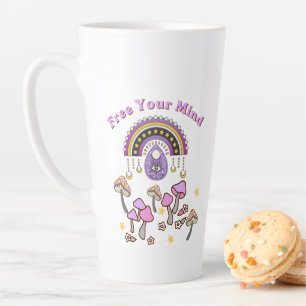Tasse Latte Libérez votre esprit Rétro