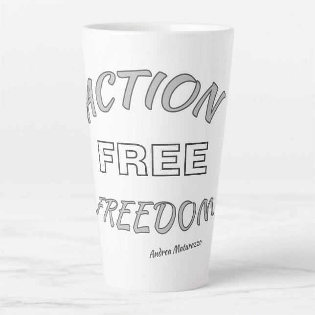 Tasse Latte Liberté d'action (Devant)