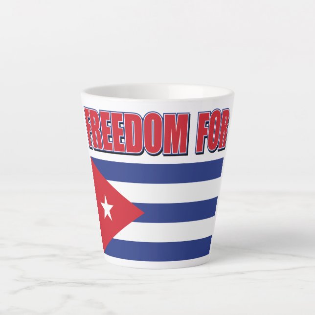 Tasse Latte Liberté pour Cuba (Devant)