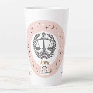 Tasse Latte Librairie de signes zodiac de nom personnalisé