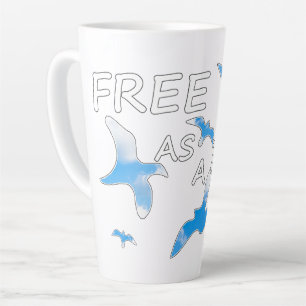 Tasse Latte Libre comme un oiseau 2