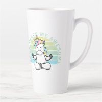 Licorne drôle et mignonne faisant du yoga. poses d