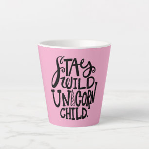 Tasse Latte Licorne sauvage rose féminine