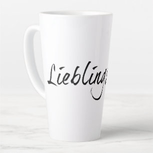 Tasse Latte Lieblingspapa - schwarzer Schriftzug 00001