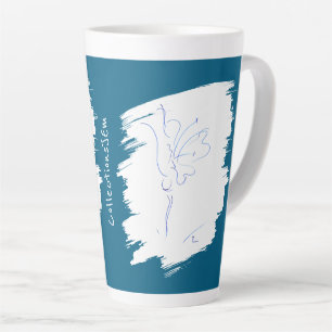 Tasse Latte Ligne bleu 1
