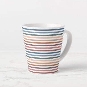 Tasse Latte Lignes arc-en-ciel minimales et discrètes