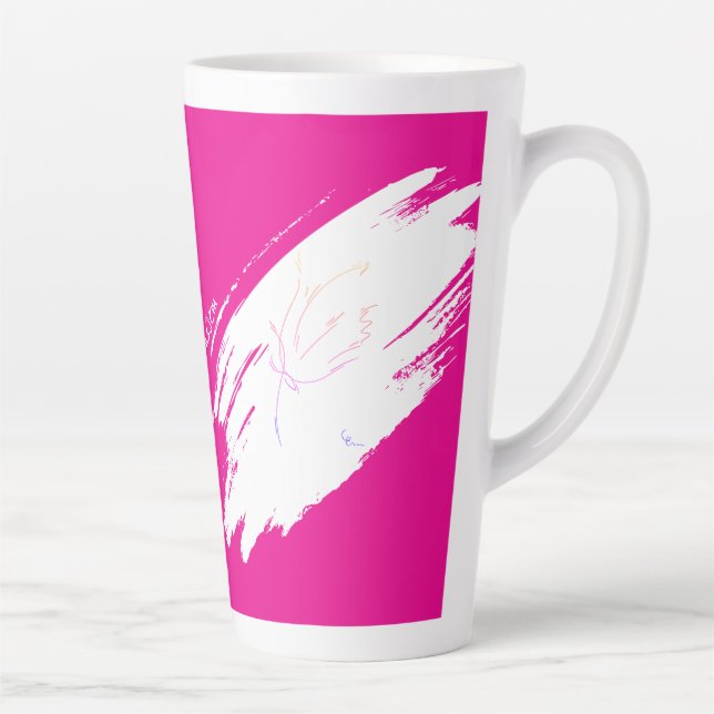 Tasse Latte Lignes bleu 2 (Droite)