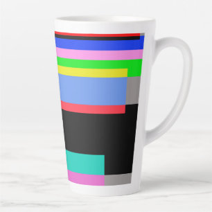 Tasse Latte Lignes colorées