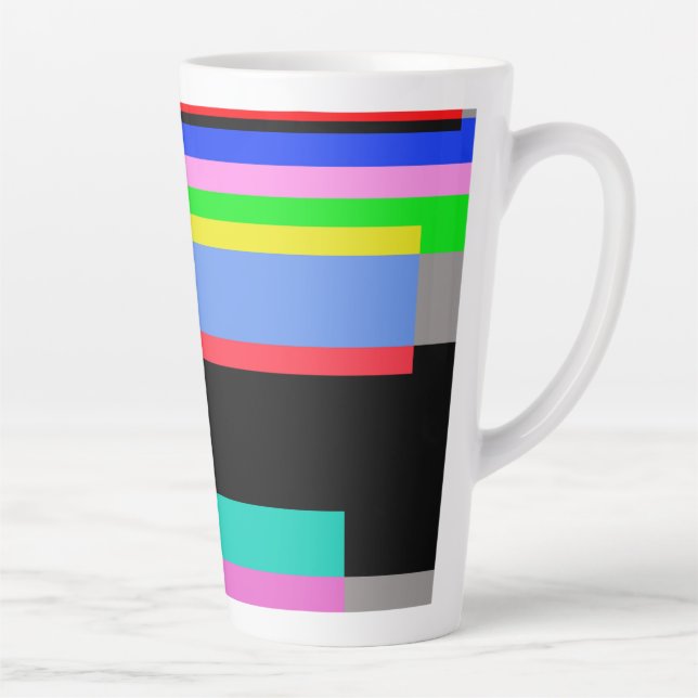 Tasse Latte Lignes colorées (Droite)