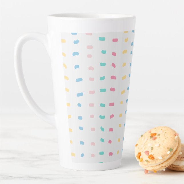 Tasse Latte lignes de motif (En situation)
