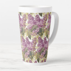 Tasse Latte Lilas Fantaisie Fleur Violette 