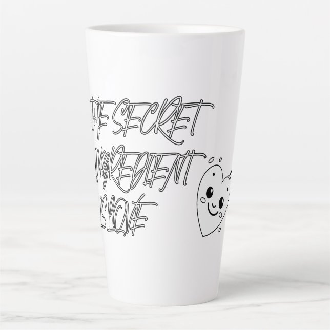Tasse Latte L'ingrédient secret est L'AMOUR (Devant)