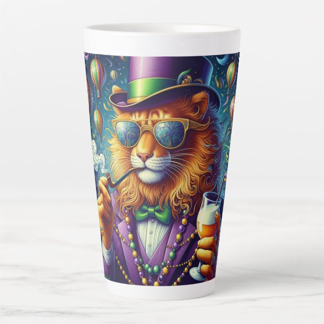 Tasse Latte Lion/Louisiana Mardi Gras (Devant)