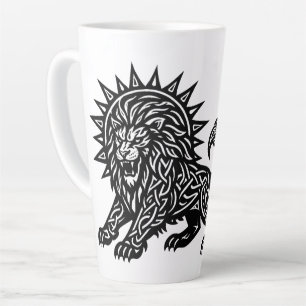 Tasse Latte Lion Zodiaque Soleil‑Crinière Lion BurnsInHell