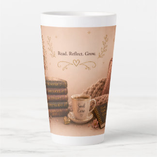 Tasse Latte Lisez. Réfléchissez. Grandissez.