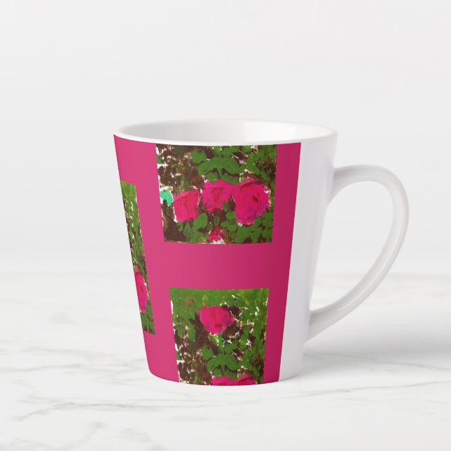 Tasse Latte Lit de roses  (Droite)
