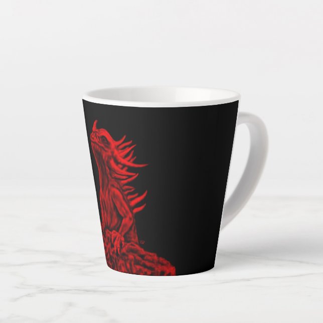 Tasse Latte Little red Dragon (Angle droit)