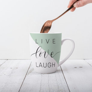 Tasse Latte Live Love Lauder Motivation Positive Citation