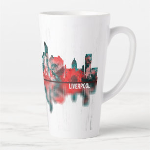 Tasse Latte Liverpool England Skyline