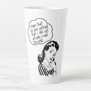 Tasse Latte Livre du club de lecture rétros amusant