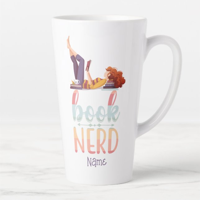 Tasse Latte Livre Nerd - Book Lovers | Lecture (Droite)