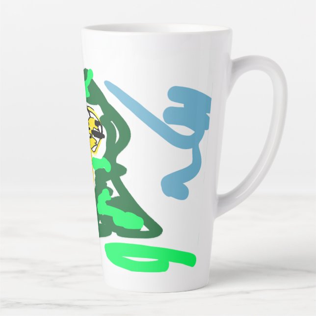 Tasse Latte Llama amusant   (Droite)