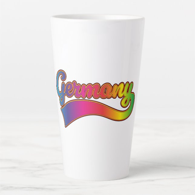 Tasse Latte logo Allemagne arc-en-ciel (Devant)