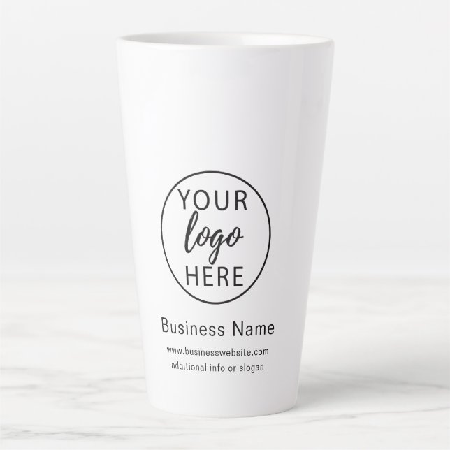 Tasse Latte Logo d'entreprise employé d'entreprise (Devant)
