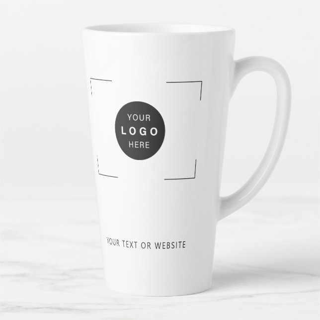 Tasse Latte Logo personnalisé marque d'entreprise simple (Droite)