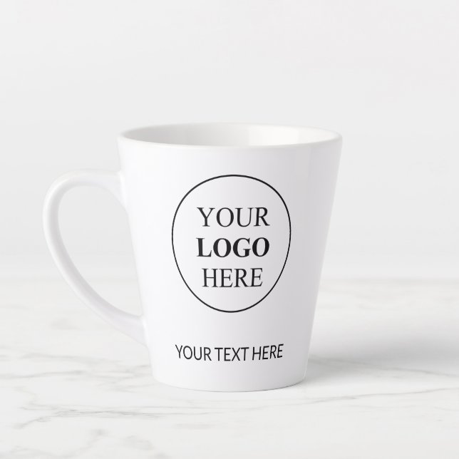 Tasse Latte Logo promotionnel personnalisé - Pas de commande m (Gauche)