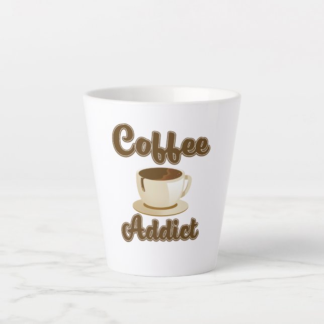 Tasse Latte Logo rétro de Coffee Addict (Devant)