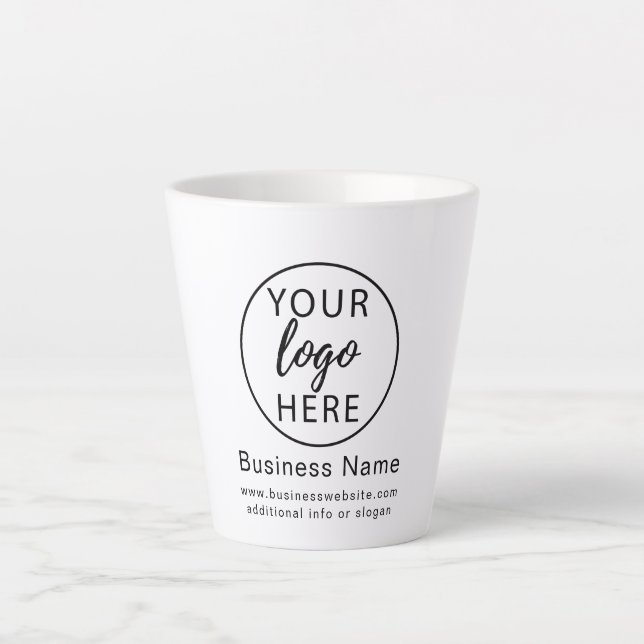 Tasse Latte logo Simple Business  (Devant)