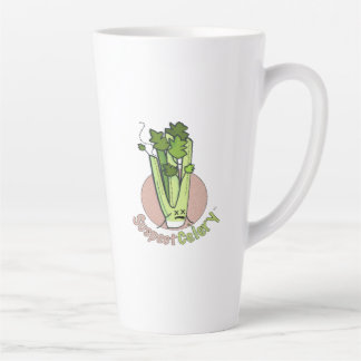 Tasse Latte Logo SuspectCelery™ Circle Celery avec trait