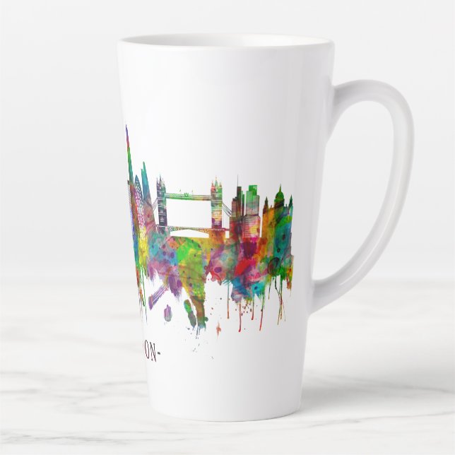 Tasse Latte London England Skyline (Droite)