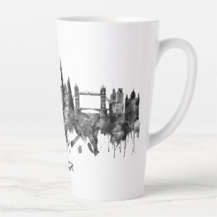 Tasse Latte Londres Angleterre Skyline BW