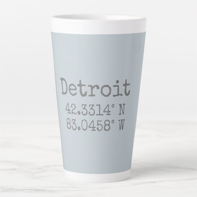 Tasse Latte Longitude de la latitude Détroit (Devant)