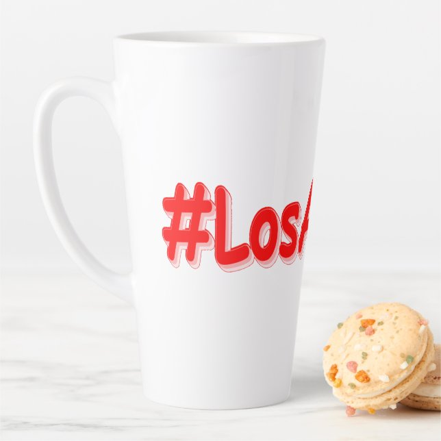 Tasse Latte "#LosAngeles" Joli design. Commandez dès maintenan (En situation)