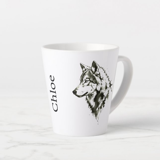 Tasse Latte Loup (Angle droit)