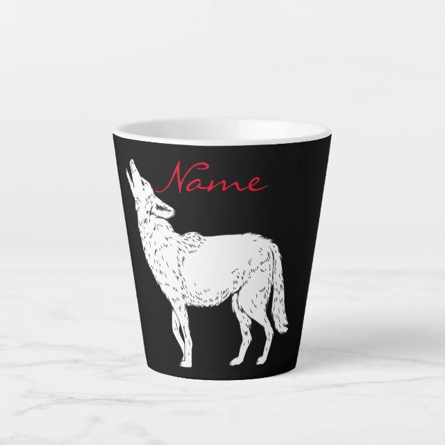 Tasse Latte Loup blanc Thunder_Cove (Devant)