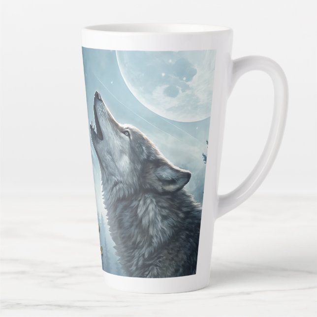 Tasse Latte Loup (journal correspondant disponible) (Droite)