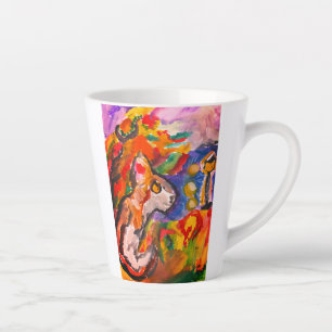 Tasse Latte Loup la nuit