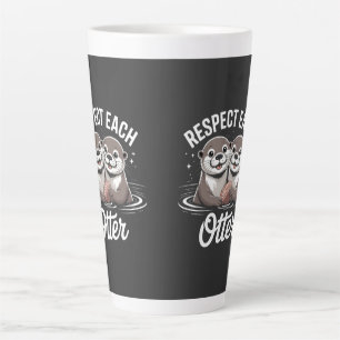 Tasse Latte Loutre Respectez Les Uns Les Autres Drôle