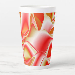 Tasse Latte Love and Gold Abstrait 3D Rainbowart