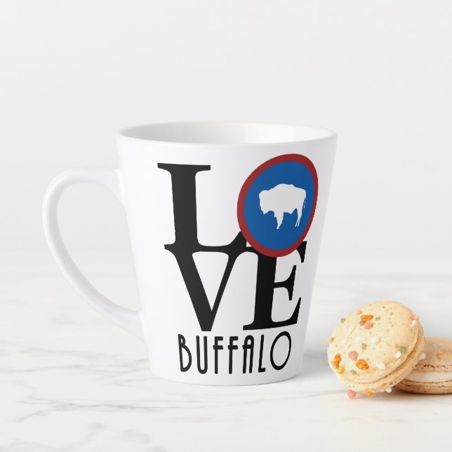 Tasse Latte LOVE Buffalo Wyoming (En situation)