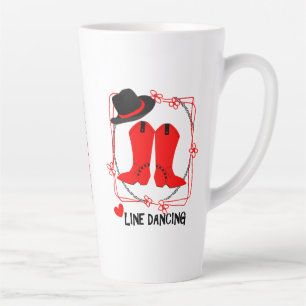 Tasse Latte Love Country Line Dancing Cute Personnalisée